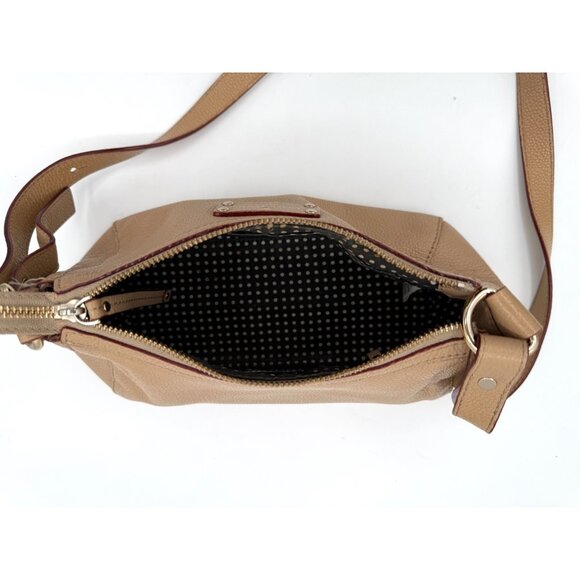 Kate Spade New York Pebbled Leather Crossbody Bag Taupe Beige Gold Hardware - Picture 7 of 11